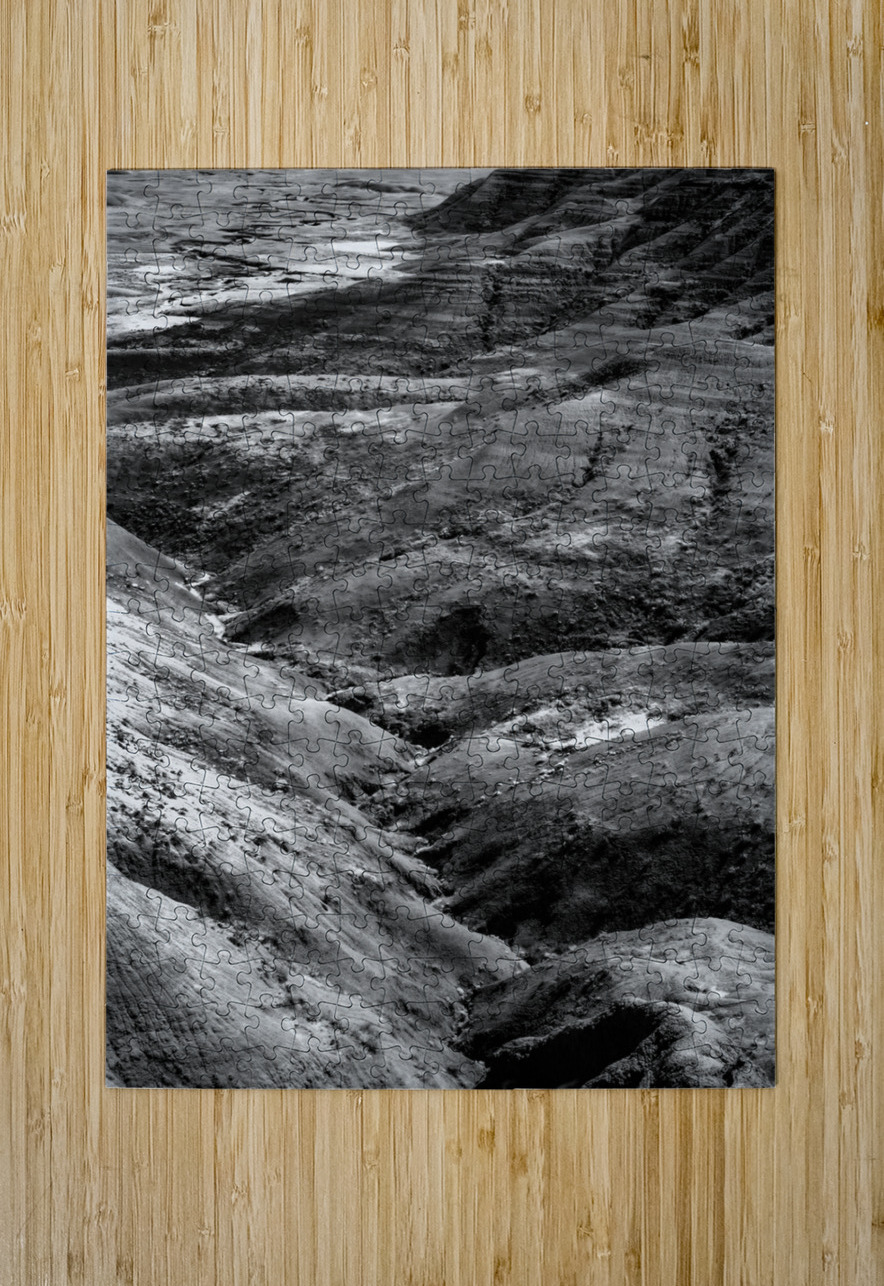 Shadows of the Earth: Eroded Beauty in the Badlands Dream World Images Puzzle printing