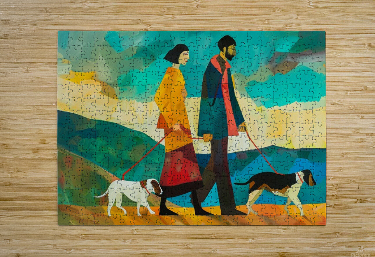 COMPANIONS ON A PROMENADE GraphixCafe Puzzle printing