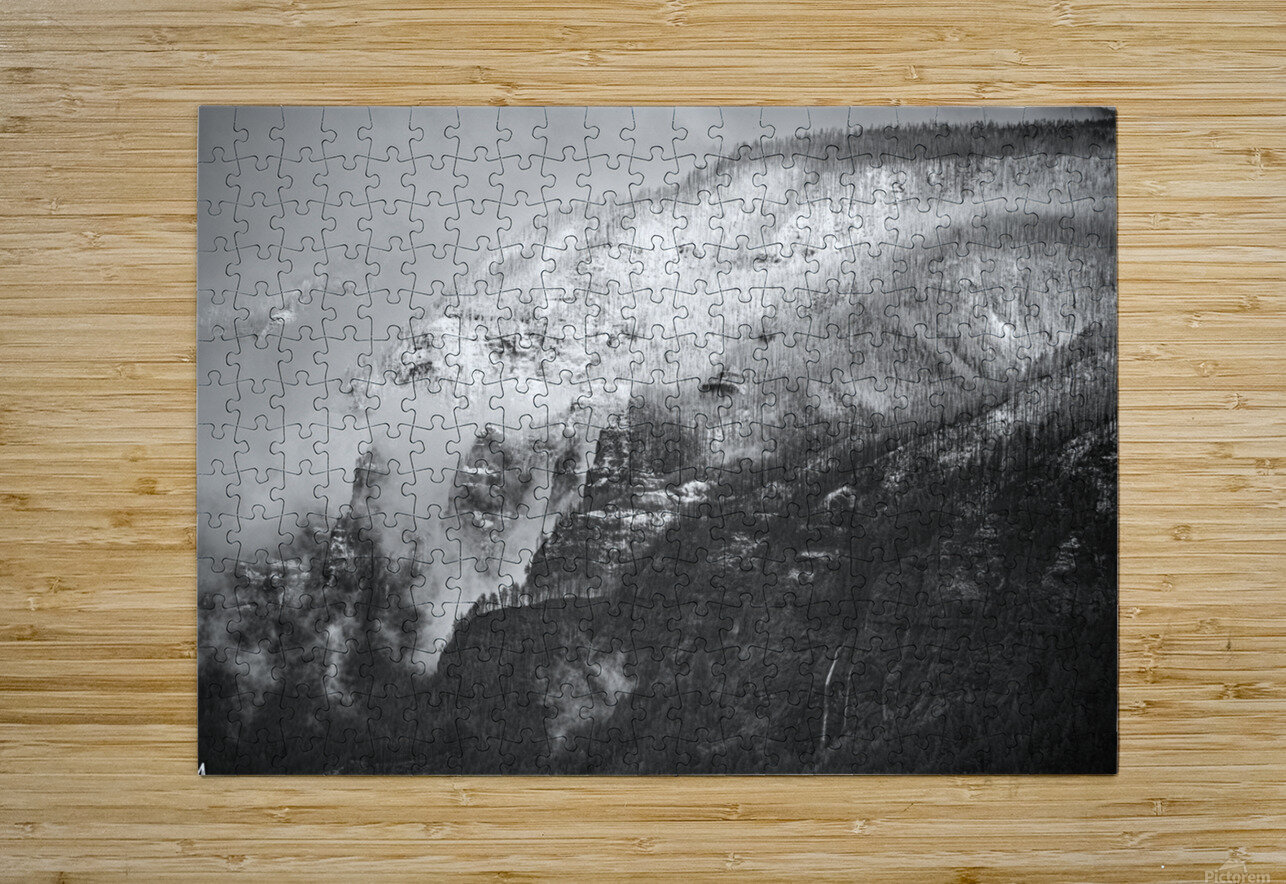 6750 Columbia River Gorge B and W 1 of 1 Randy D Morrison Puzzle printing
