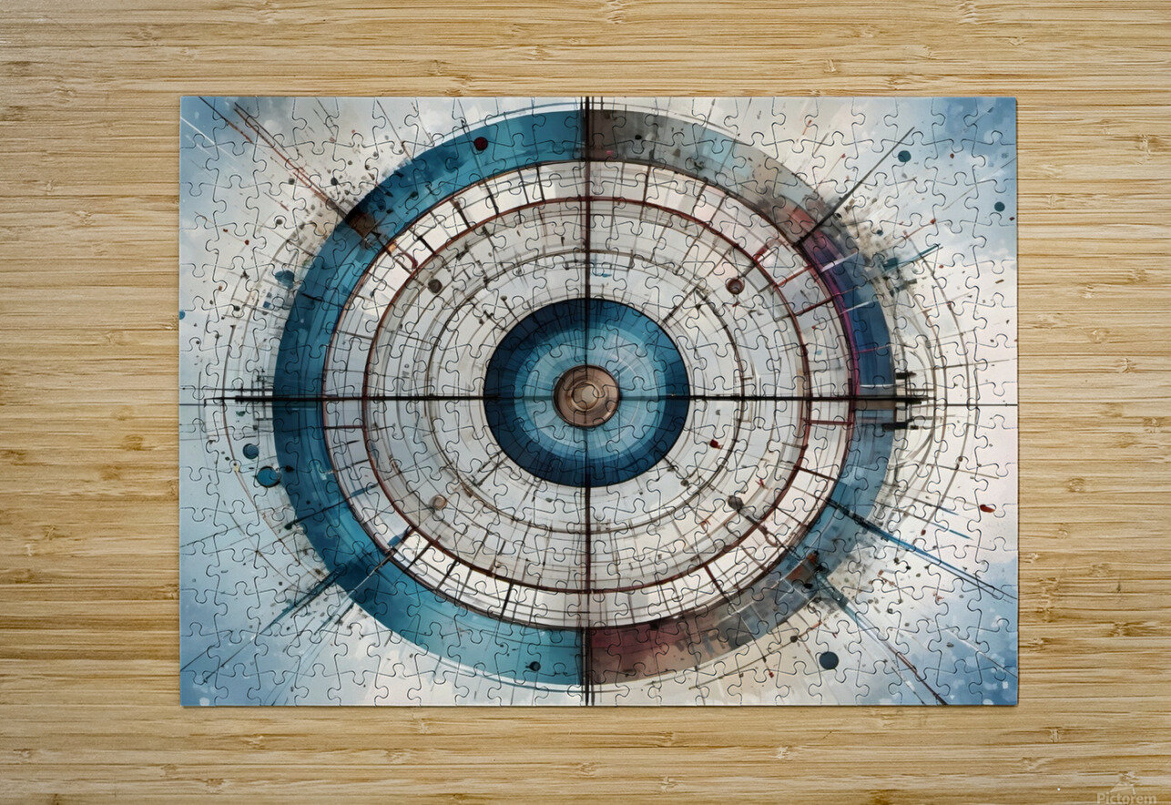 Circles Blue Ewell Smith Puzzle printing