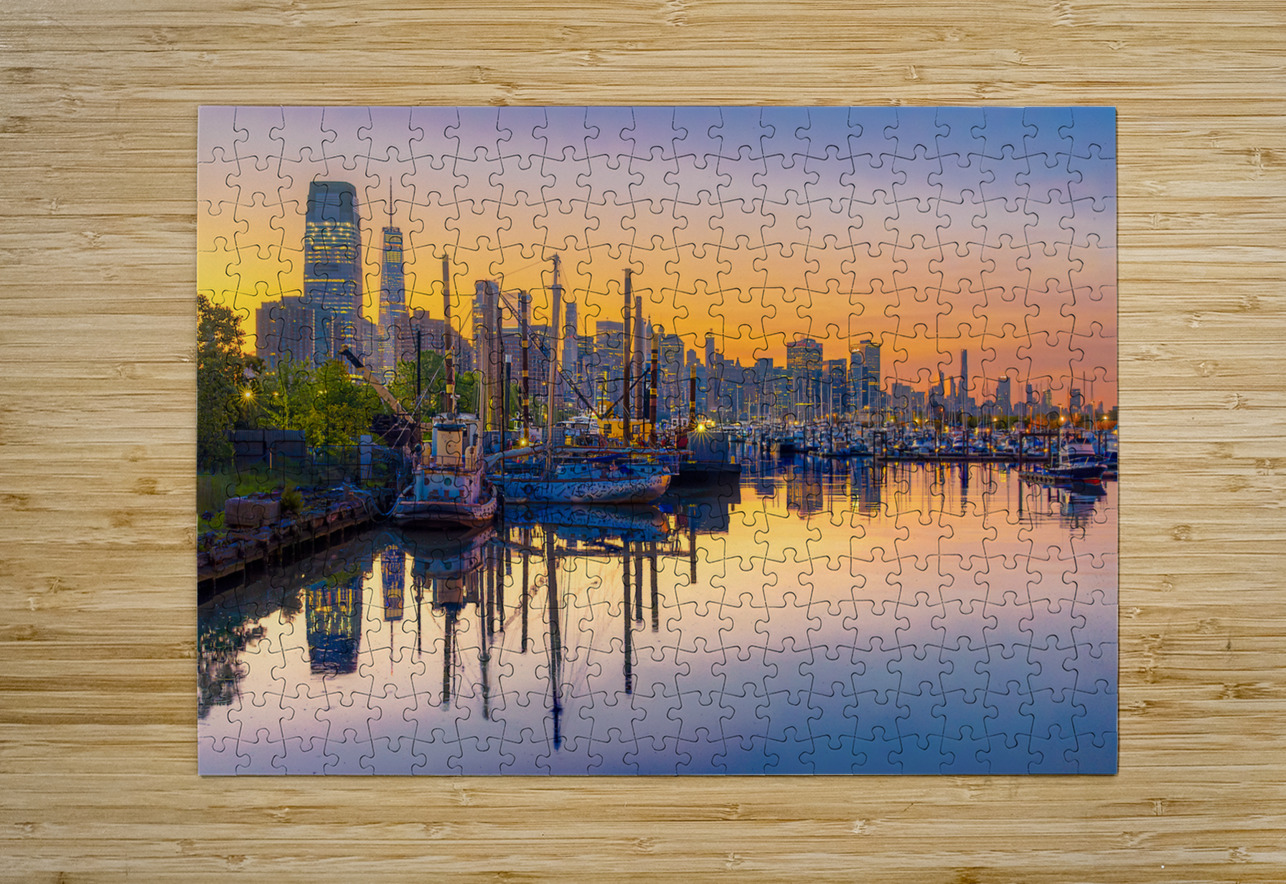 Jersey City Sunrise Geoffrey Prior Puzzle printing