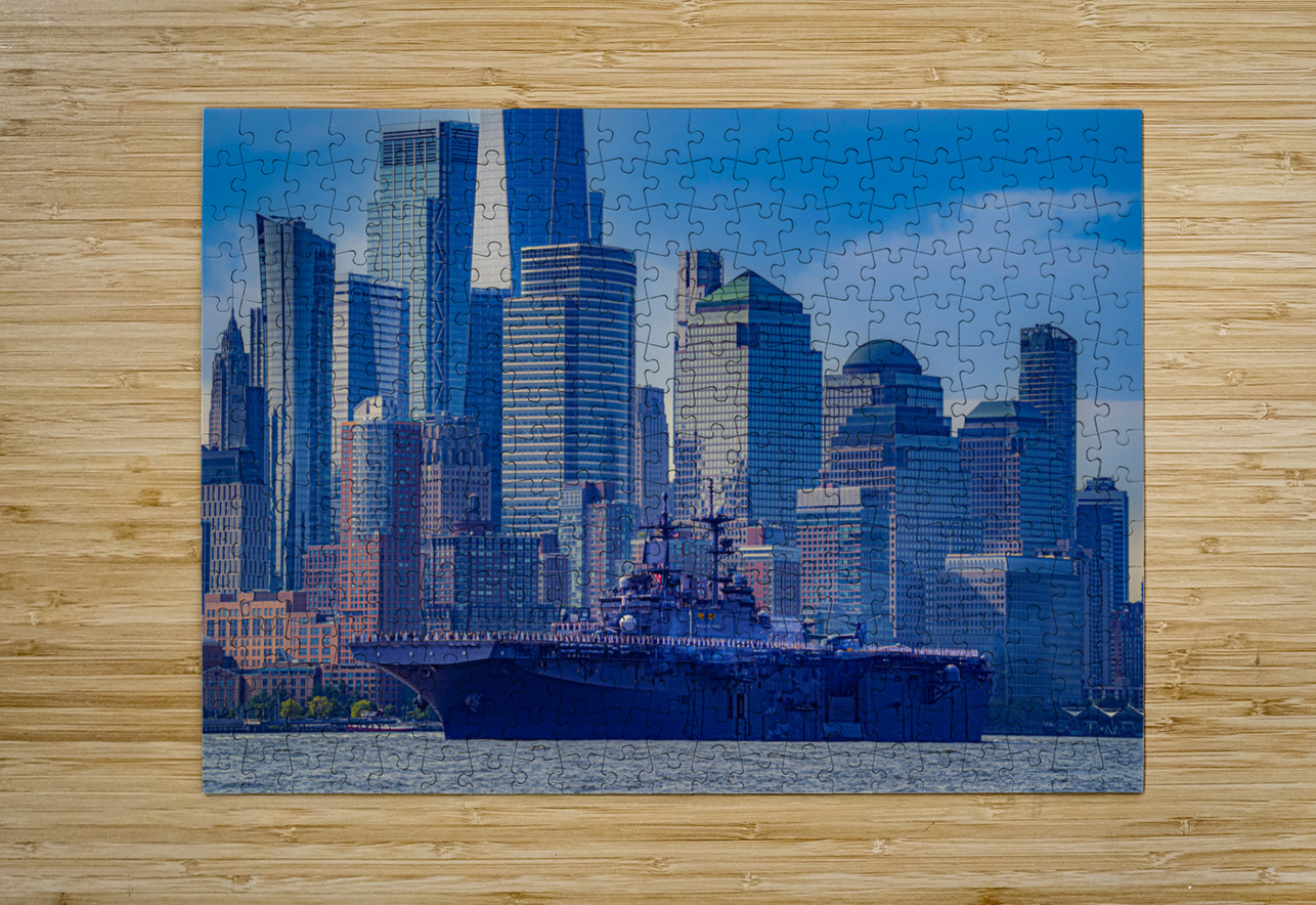USS Wasp on the Hudson Geoffrey Prior Puzzle printing