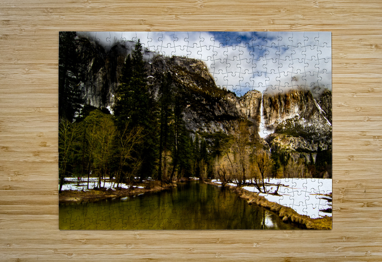 Merced River Bridal Veil Waterfalls  Norma Brandsberg Photography Puzzle printing
