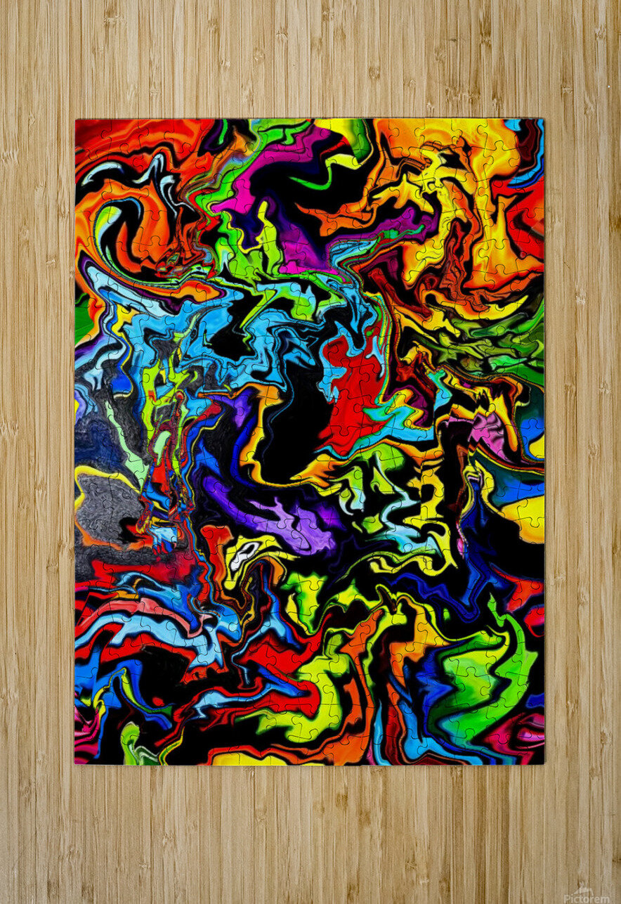 Abstract Painting 4 by Binod Dawadi Binod Dawadi Puzzle printing