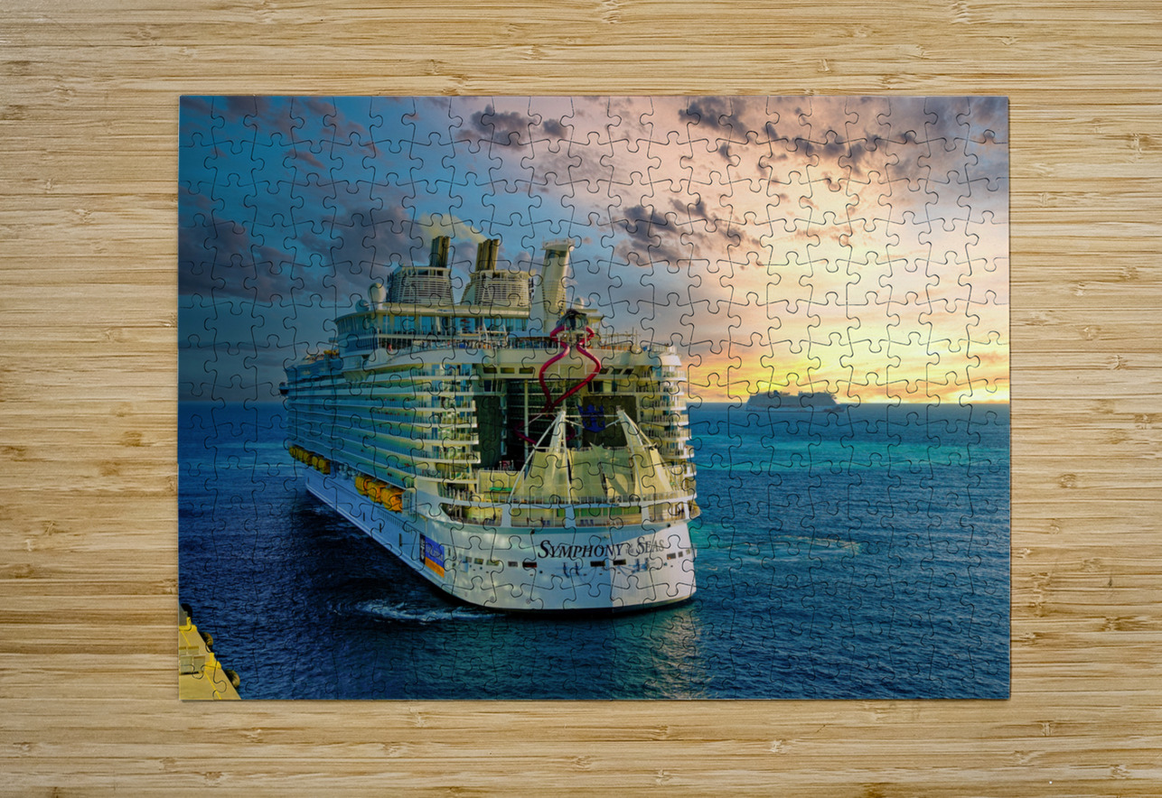 Symphony of the Seas Leaving CocoCay Darryl Brooks Puzzle printing