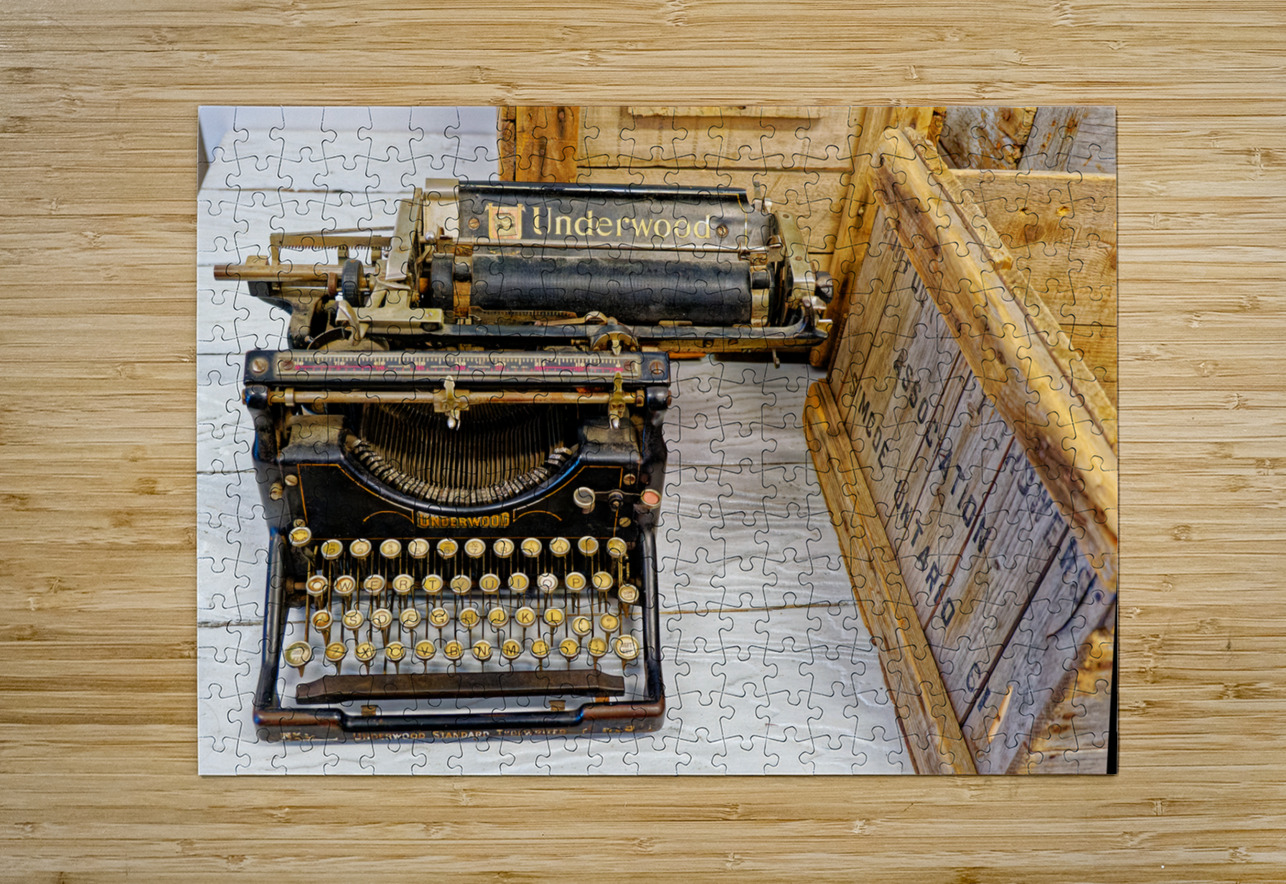 Old Underwood Typewriter Darryl Brooks Puzzle printing