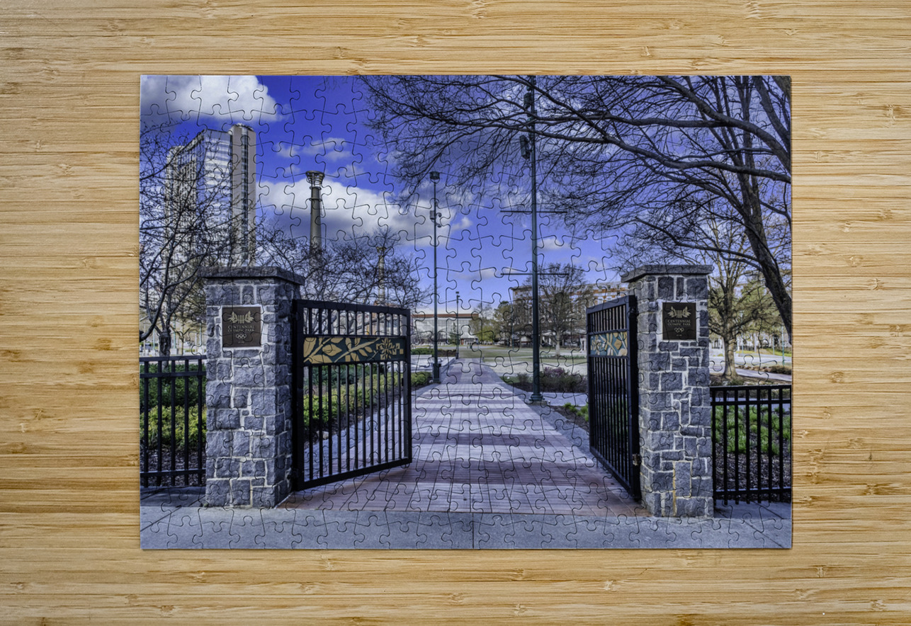 Gate to Olympic Centennieal Park Darryl Brooks Puzzle printing