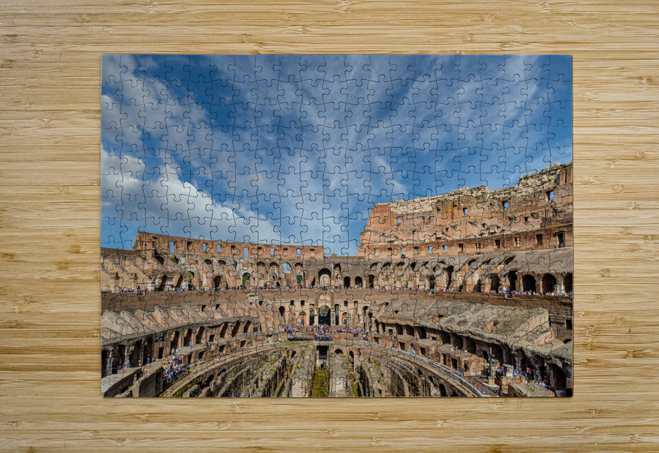 Roman Coloseum with Many Tourist Darryl Brooks Puzzle printing