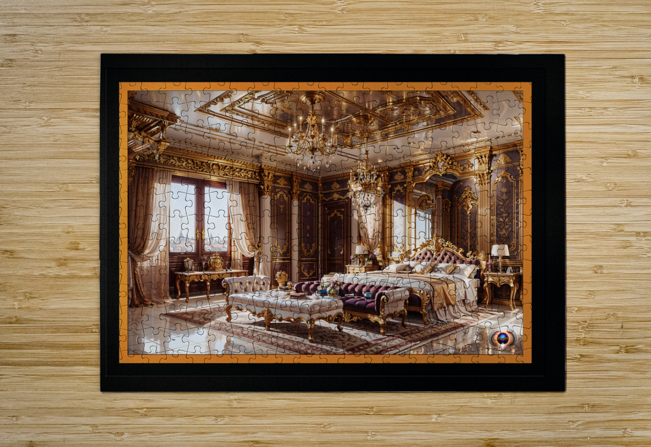 A Luxury Suite At The Arzriden Alluring AI Concept Art by Xzendor7 xzendor7 Puzzle printing