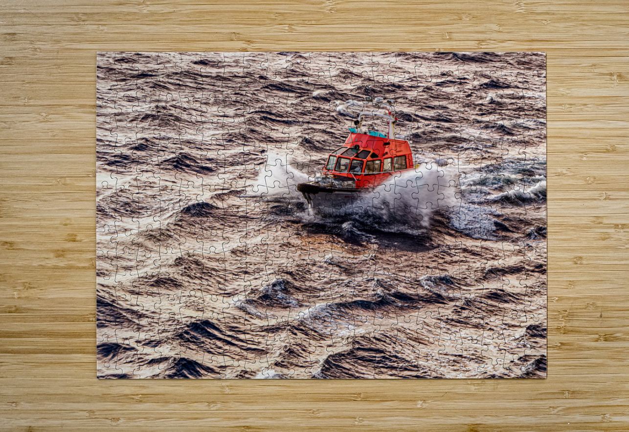Pilot Boat with Cruise Ship Leaving Roatan Darryl Brooks Puzzle printing