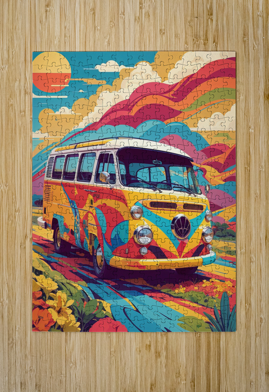 hippie van artvi Puzzle printing