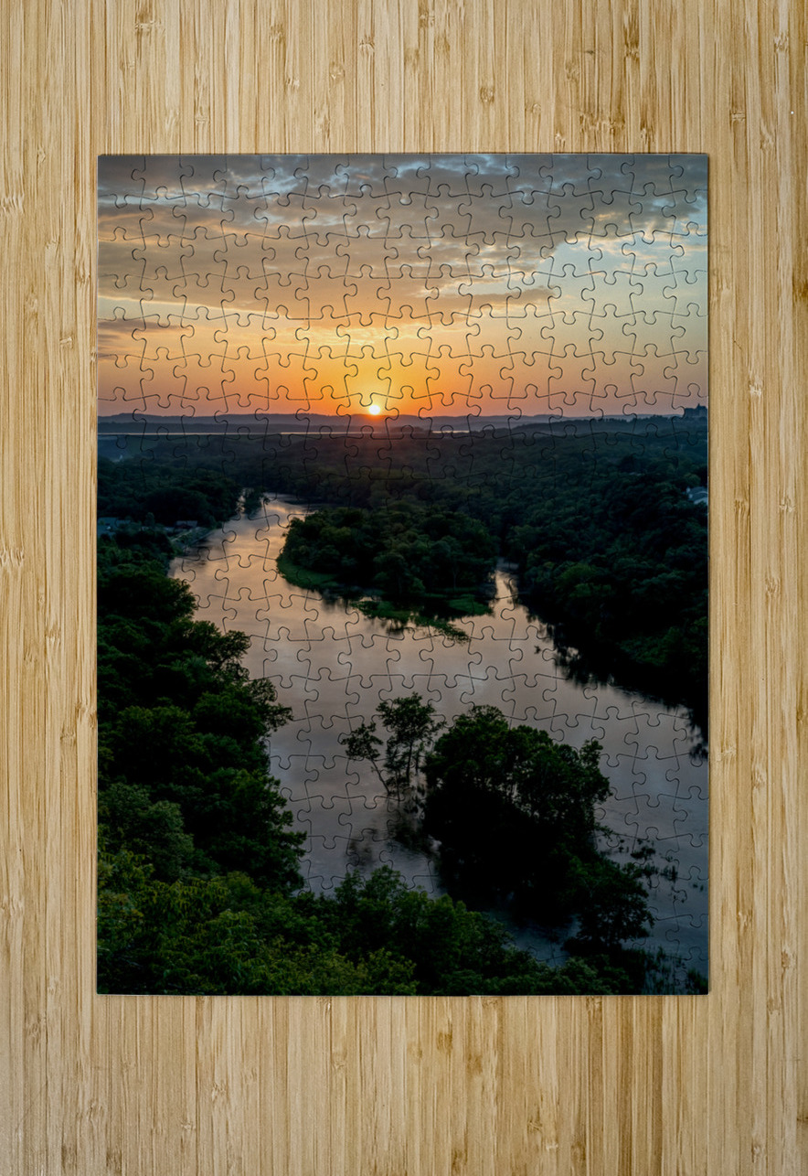 Ball Of Fire Sunset Over Branson Jennifer White Puzzle printing