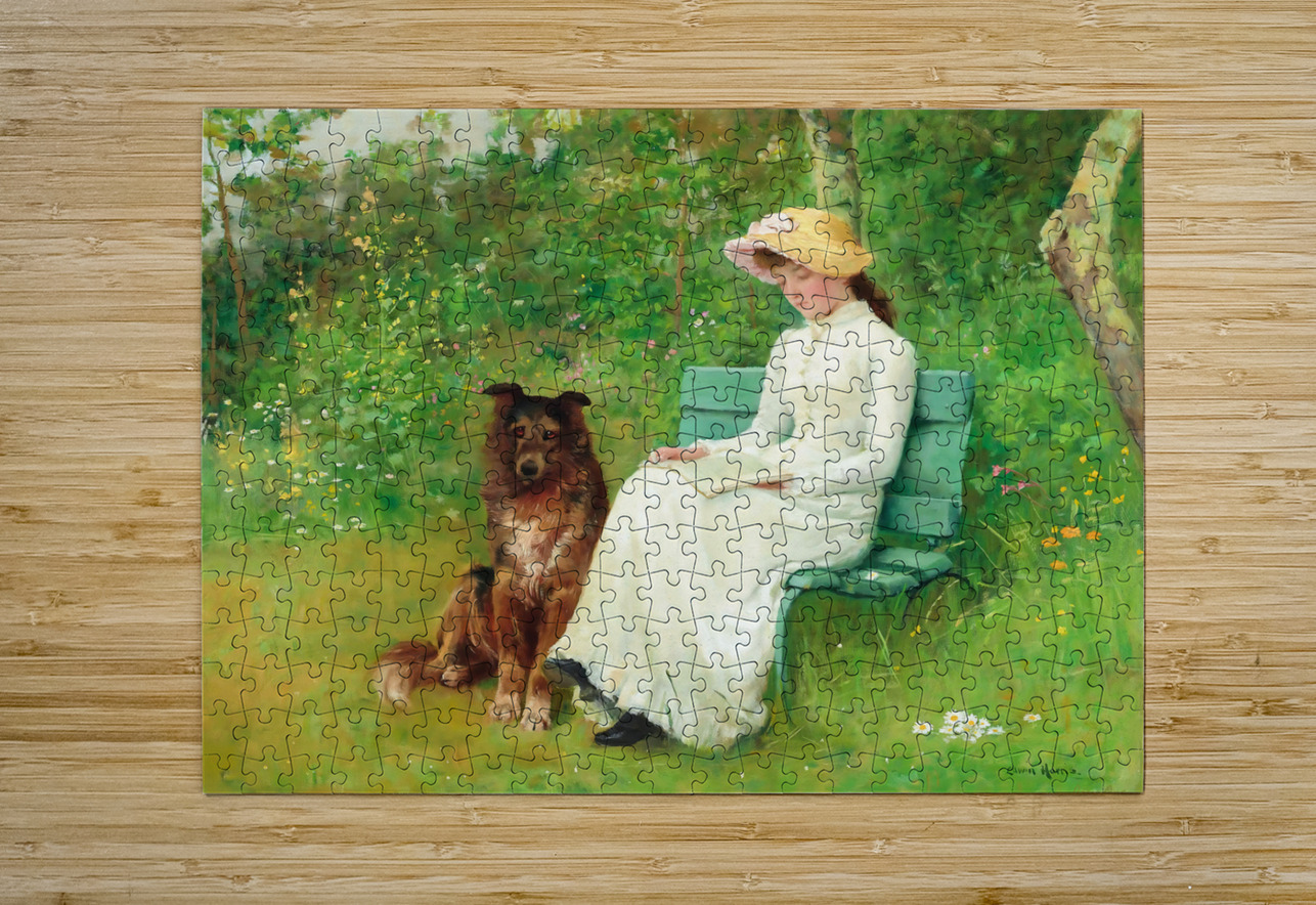 a quiet moment edwin harris late 1800s art Row One Brand Puzzle printing