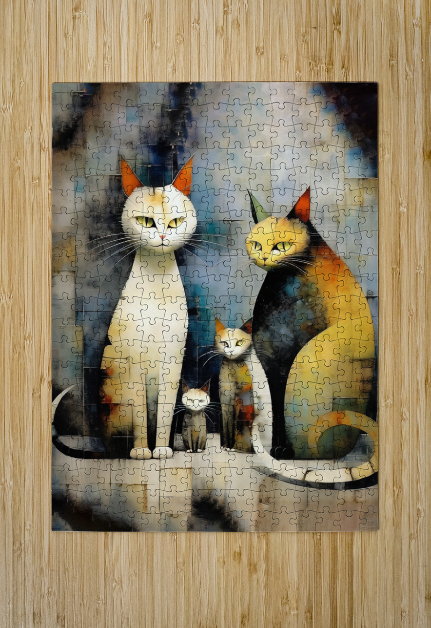 cat family artvi Puzzle printing