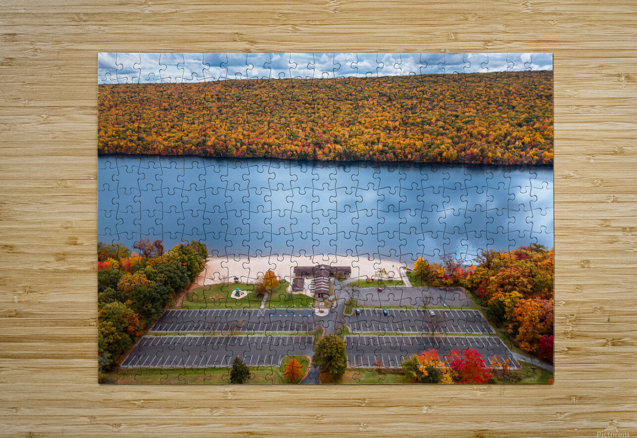 Fall Aerial Mauch Chunk Lake Recreational Area Jason Fink Puzzle printing