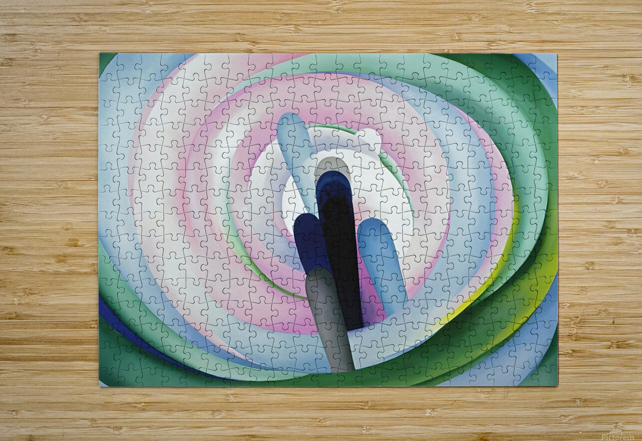  Georgia OKeeffe - Grey Blue and Black Pink Circle William Store Puzzle printing