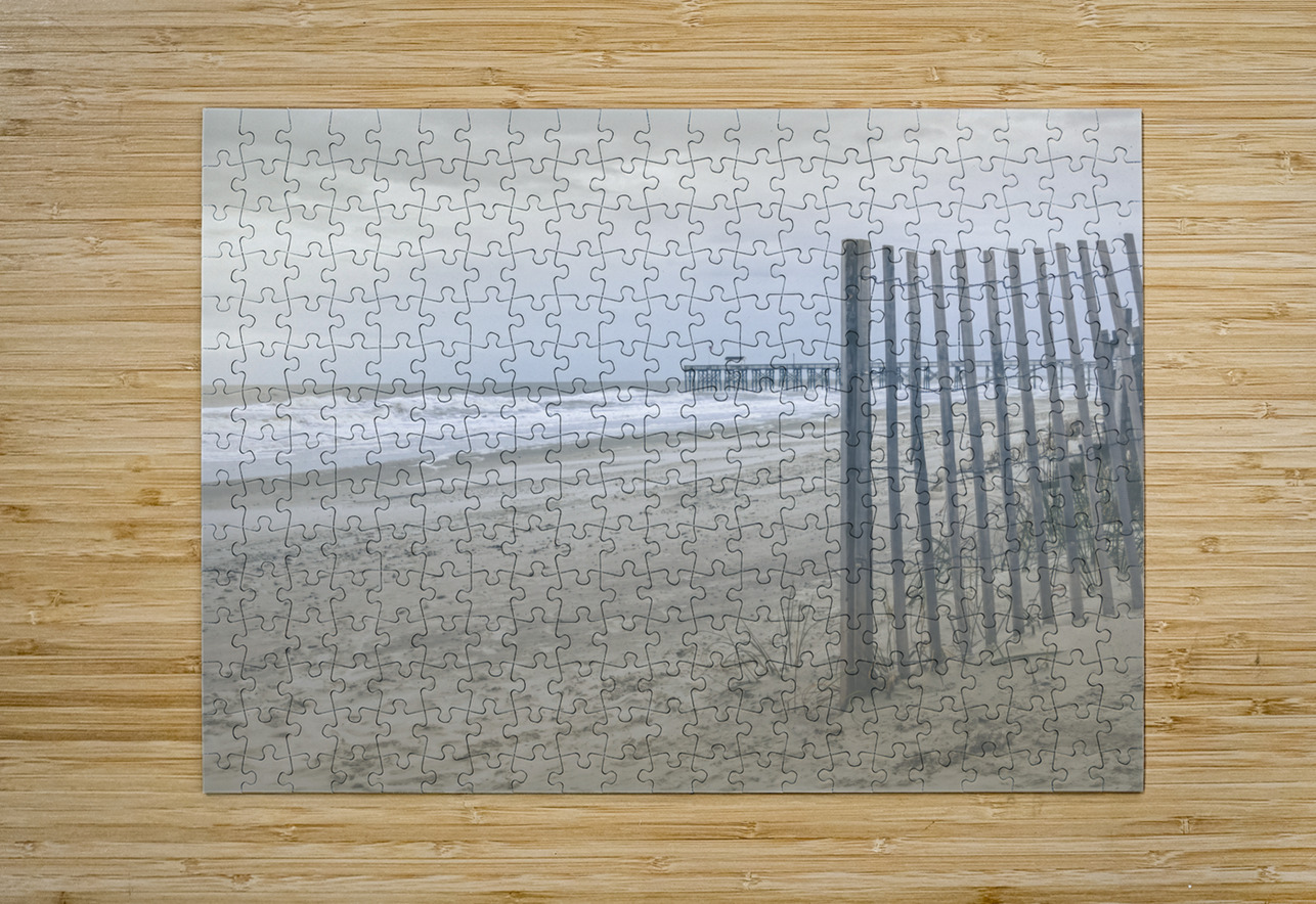 Pawleys Island Beach Pier and Fence Norma Brandsberg Photography Puzzle printing
