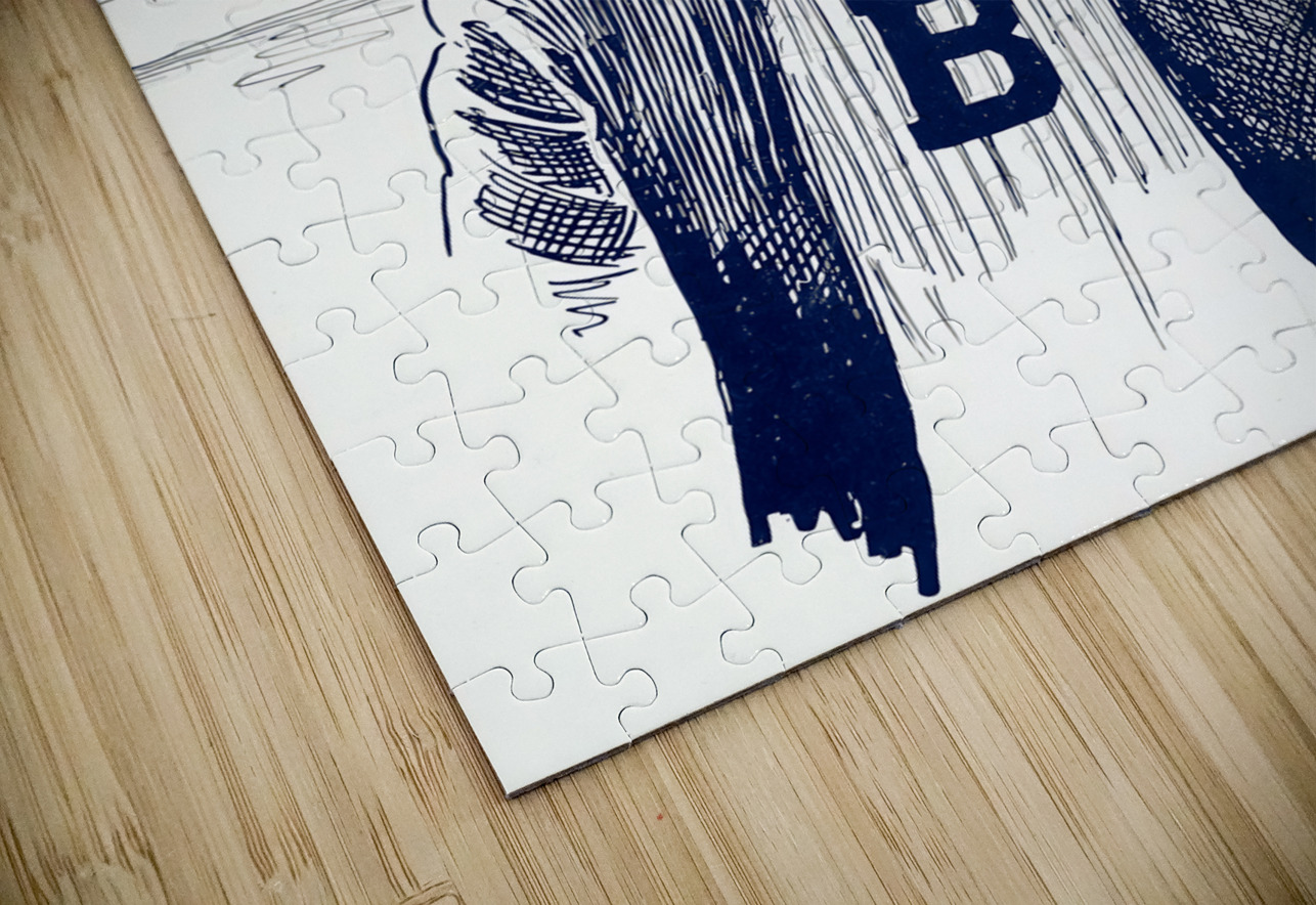 vintage butler bulldog fan art early 1900s Row One Brand Puzzle