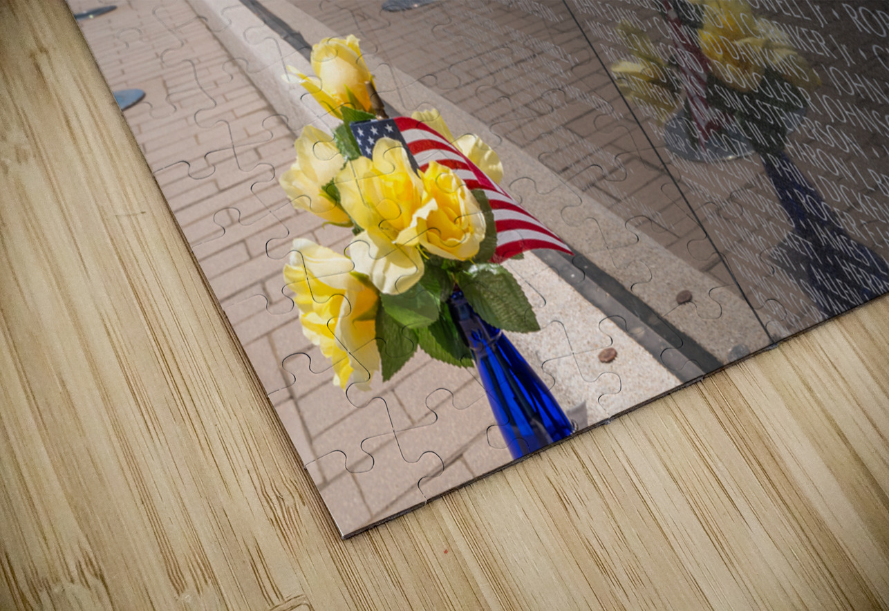Vietnam Wall Yellow Roses Jennifer White Puzzle