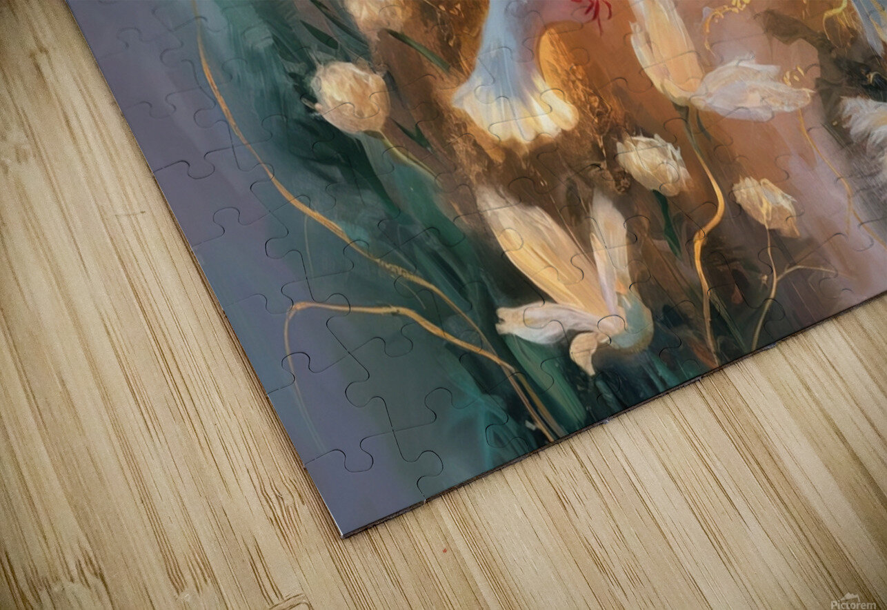 abstract oil painting that captures the essence of butterfly hesh4 Puzzle