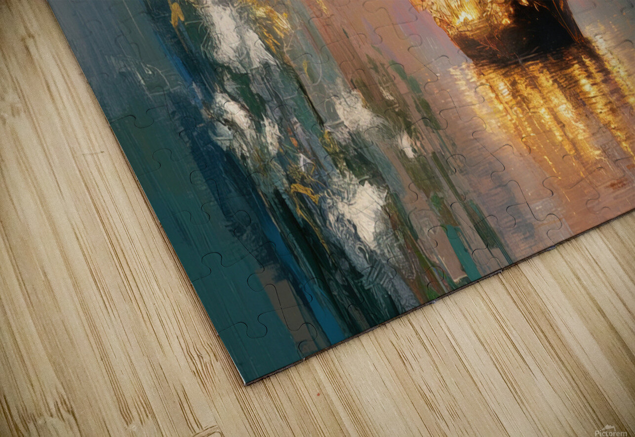 abstract oil painting that captures the essence of flowers  23 hesh4 Puzzle