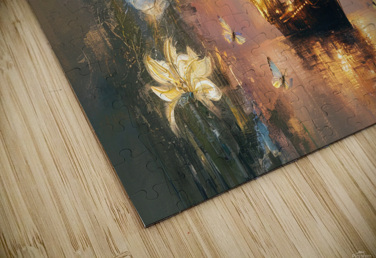 abstract oil painting that captures the essence of flowers  44 hesh4 Puzzle