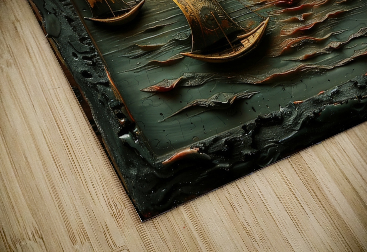 Enchanted Harbor at Dusk: A Wax Art Odyssey ArtisticAlkhemy AI Puzzle