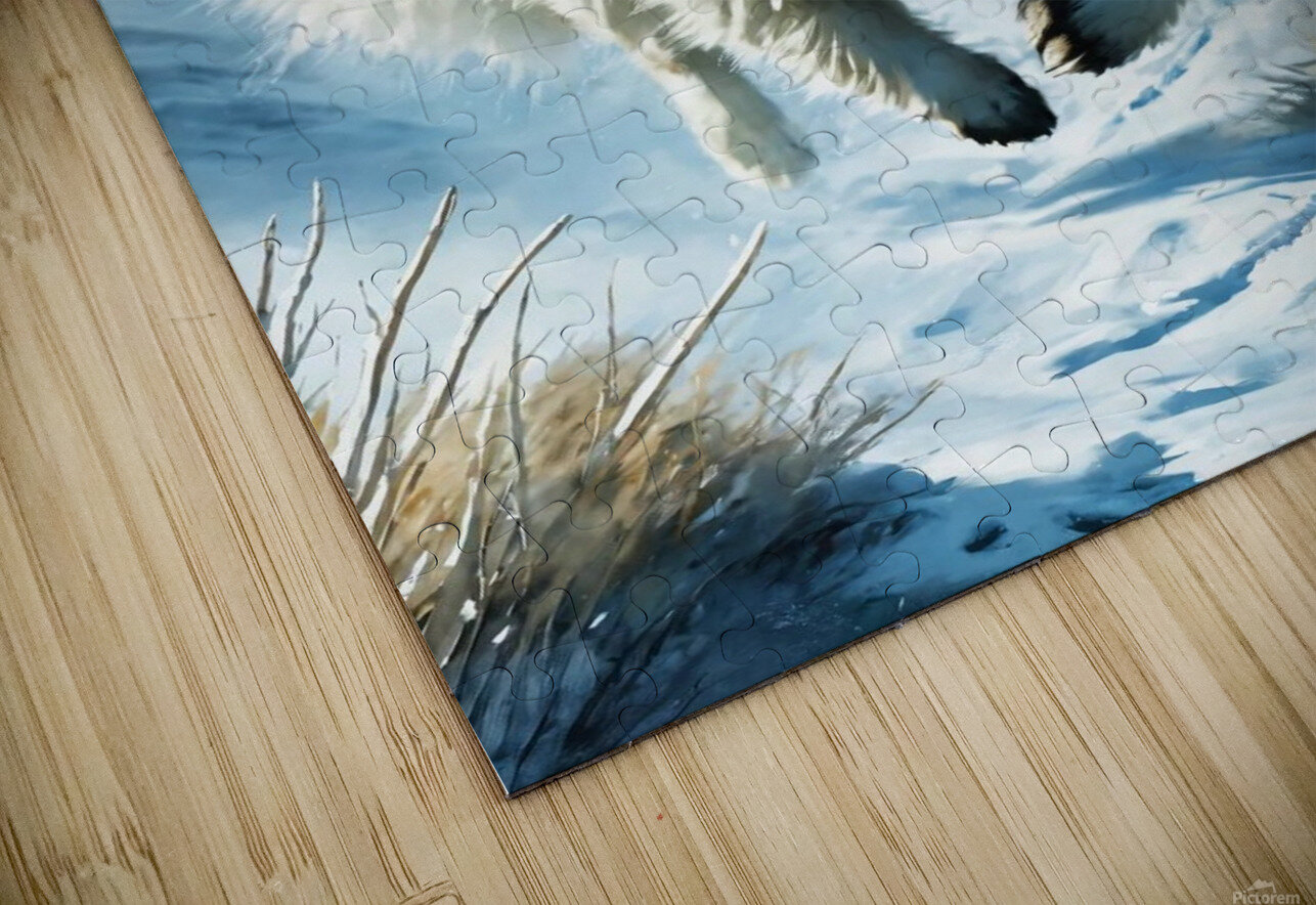 An illustration of an arctic fox with white fur  tekooo store Puzzle