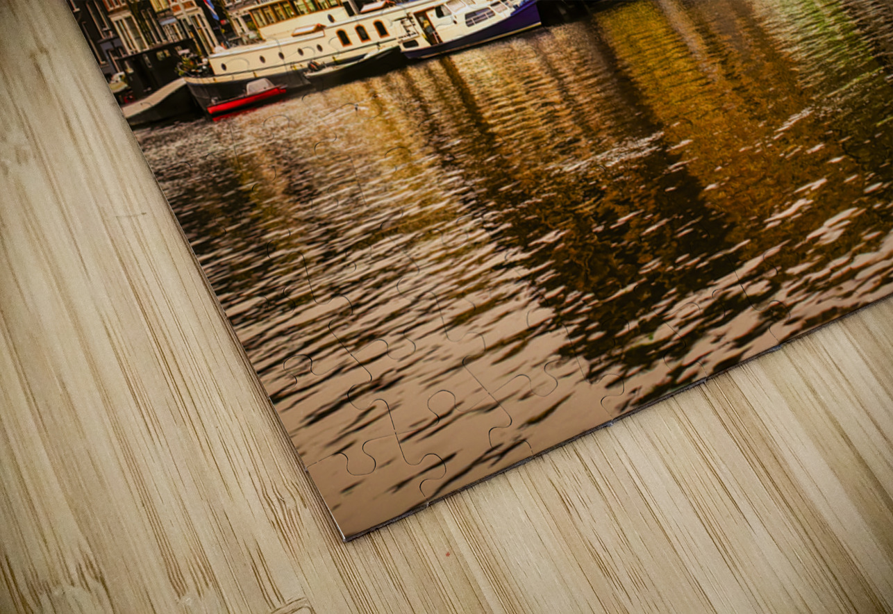 Amsterdam River Reflections at Sunset Norma Brandsberg Photography Puzzle
