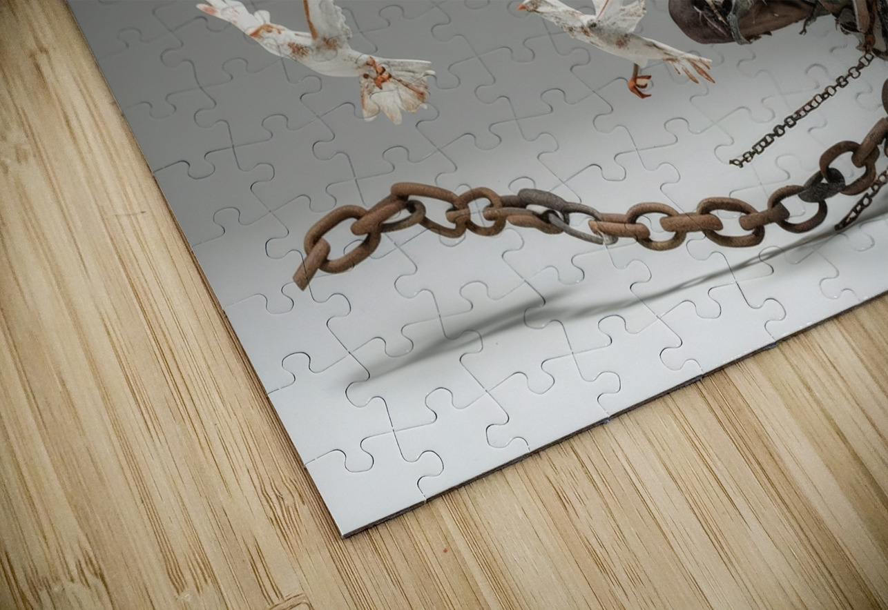 Liberations Embrace: Chains Transformed ArtisticAlkhemy AI Puzzle