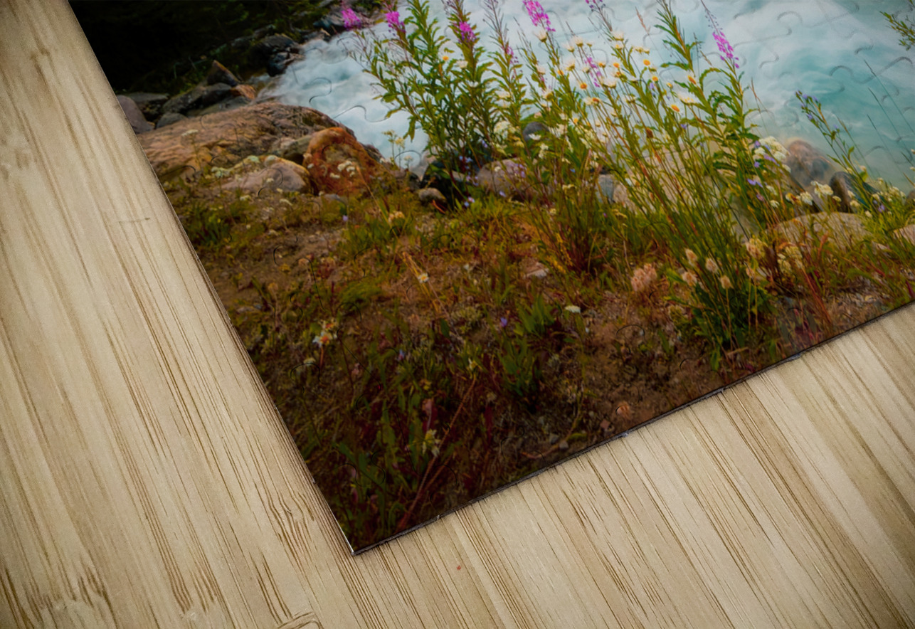 Lake Moraine Wildflowers Sunset Norma Brandsberg Photography Puzzle
