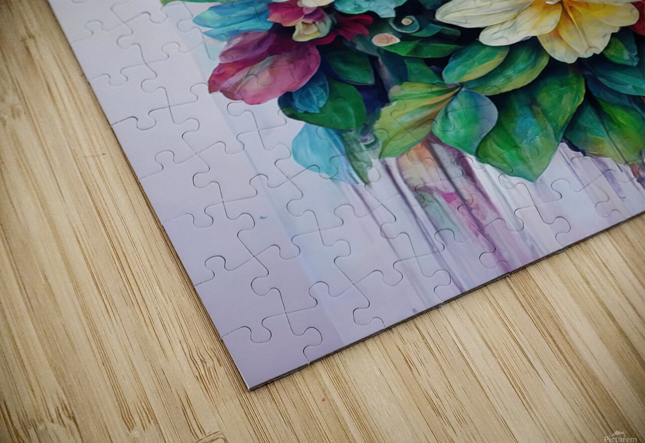 abstract oil painting of flowers 34 YURI KAZA Puzzle