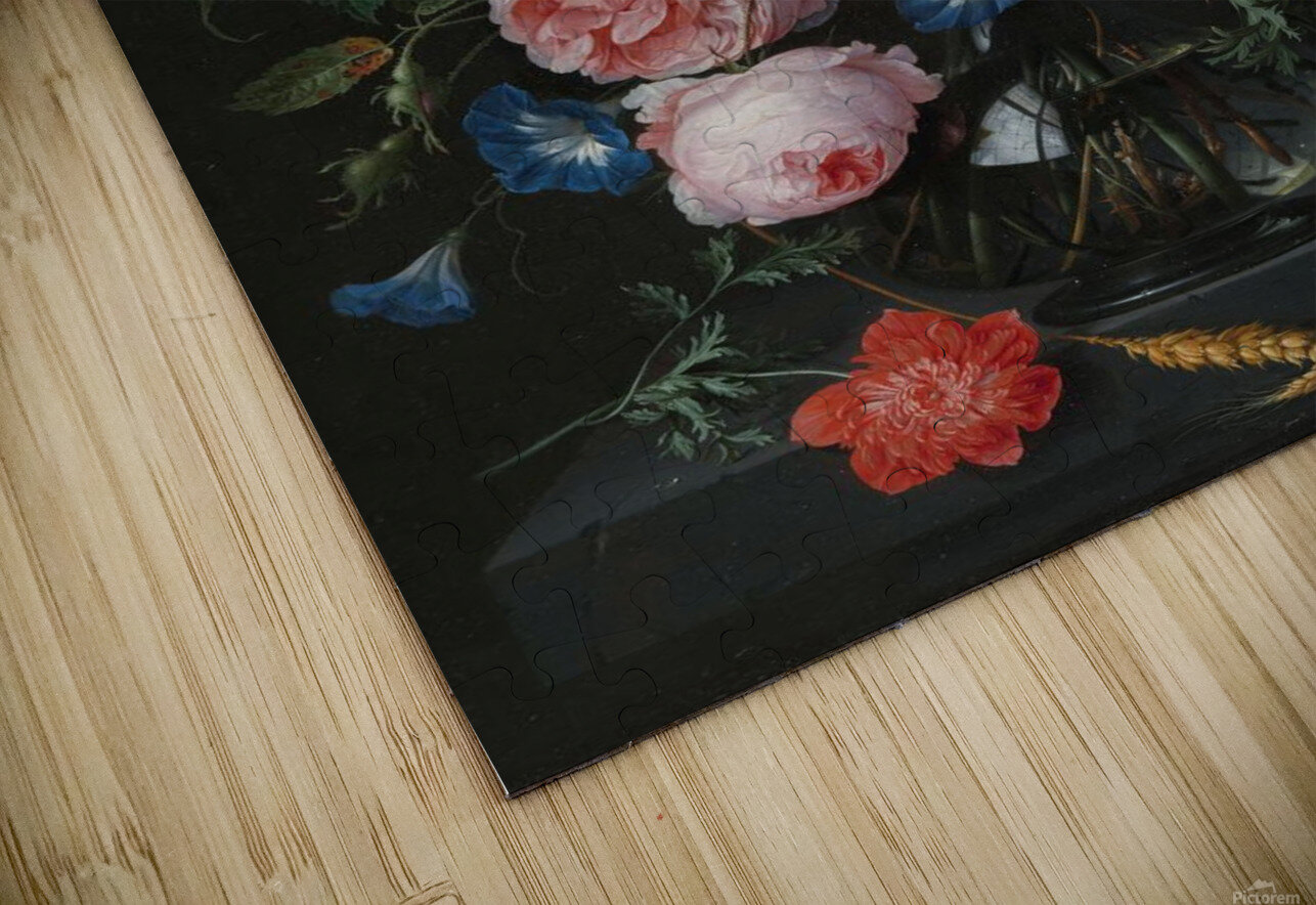 Still Life with Flowers in a Glass Vase by Jan Davidsz. de Heem fine arts lover Puzzle