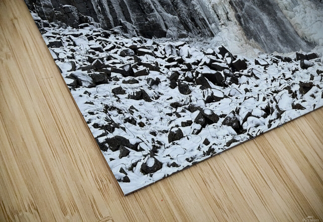 Icy Studlagil Waterfall Iceland JJones Arts Puzzle