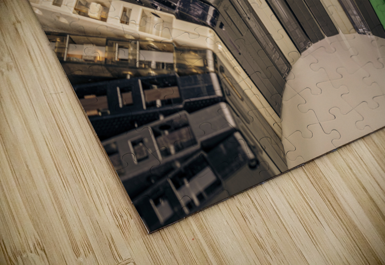 old cassettes arranged in an arc background Gualtiero Boffi Puzzle