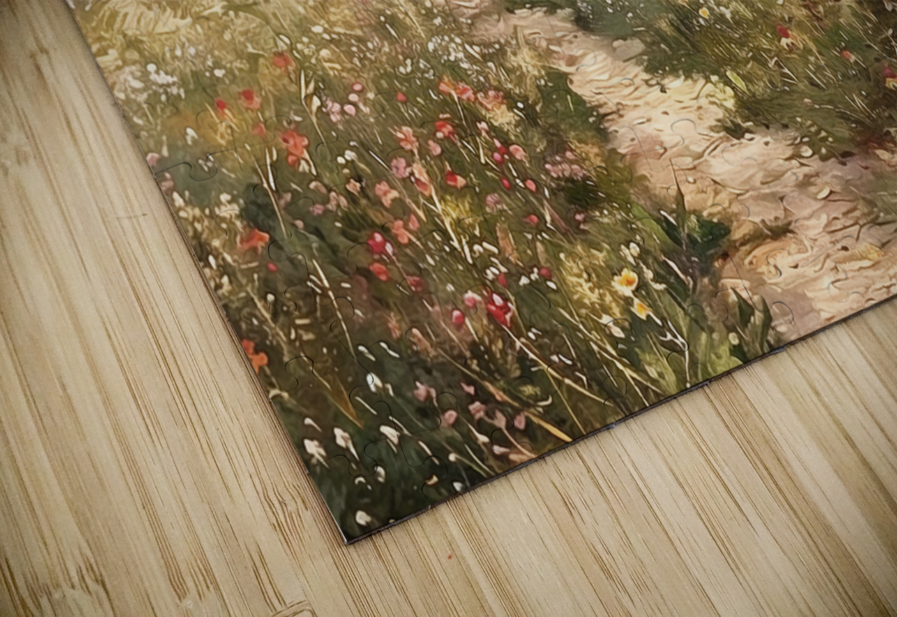 Kirtland Temple in wildflowers Heidi G Smith Puzzle