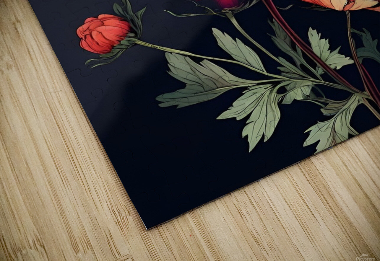 Vibrant Blooms in the Night Artshop Puzzle