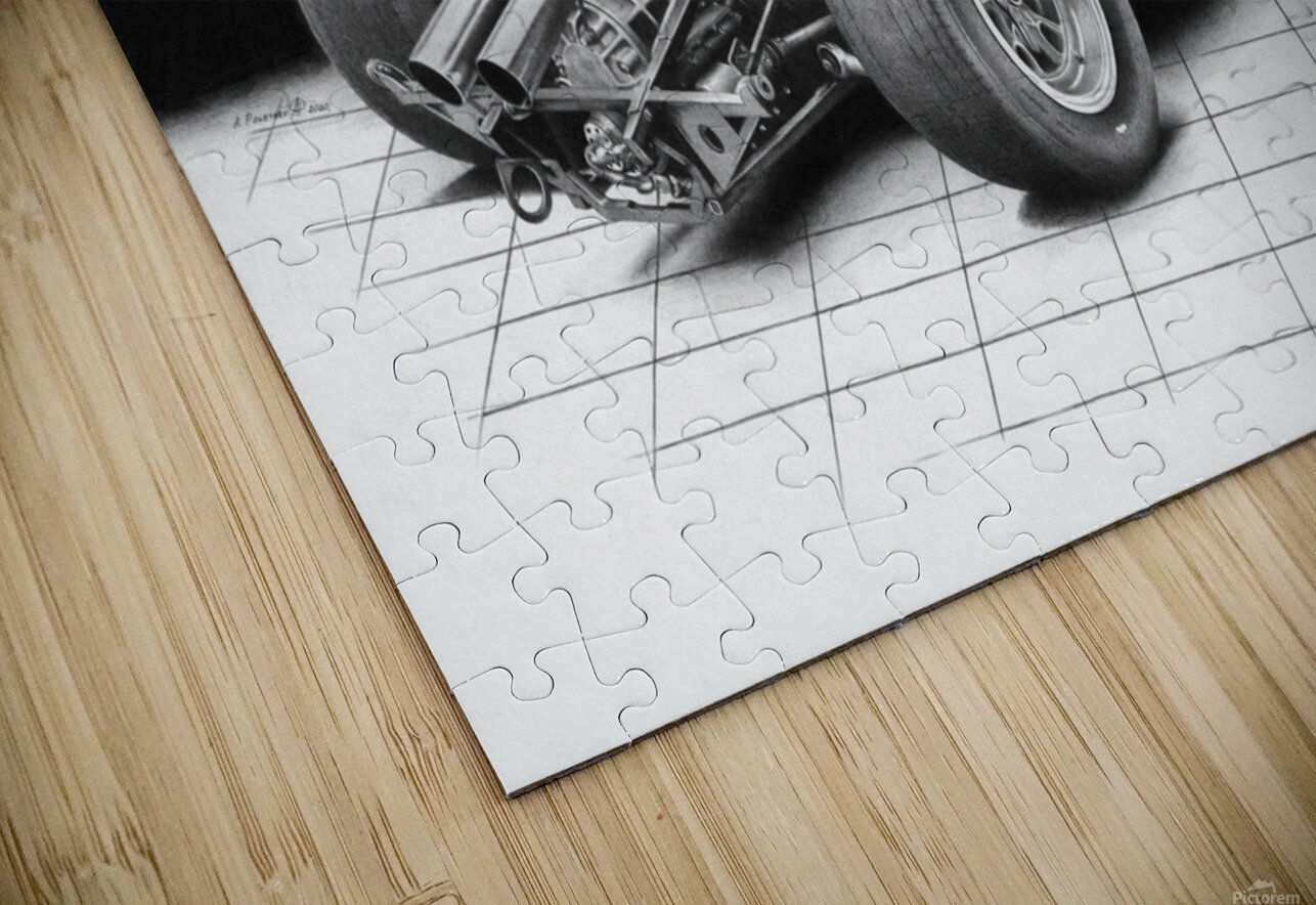 Automotive Print: 1966 Le Mans Ford GT40 Photo Like Drawing R7ART Puzzle