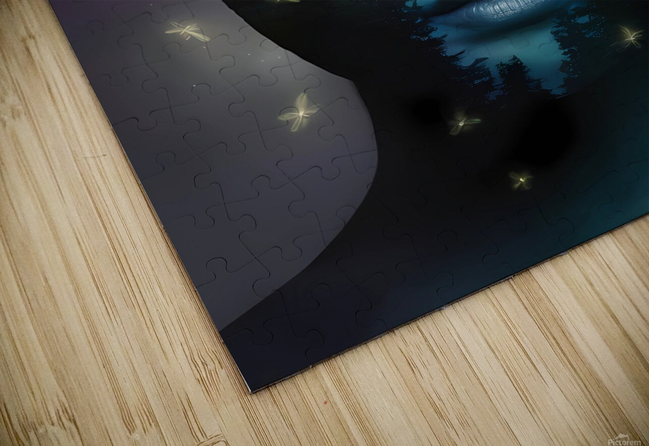 a captivating abstract photograph of a woman s fa Surf Puzzle