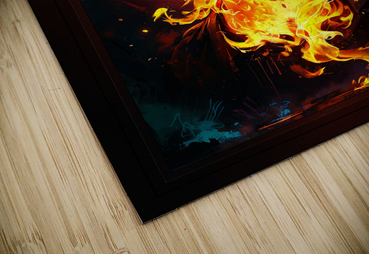 Fiery Flaming Skull Graffiti Abstract Frightening AI Concept Art by Xzendor7 xzendor7 Puzzle