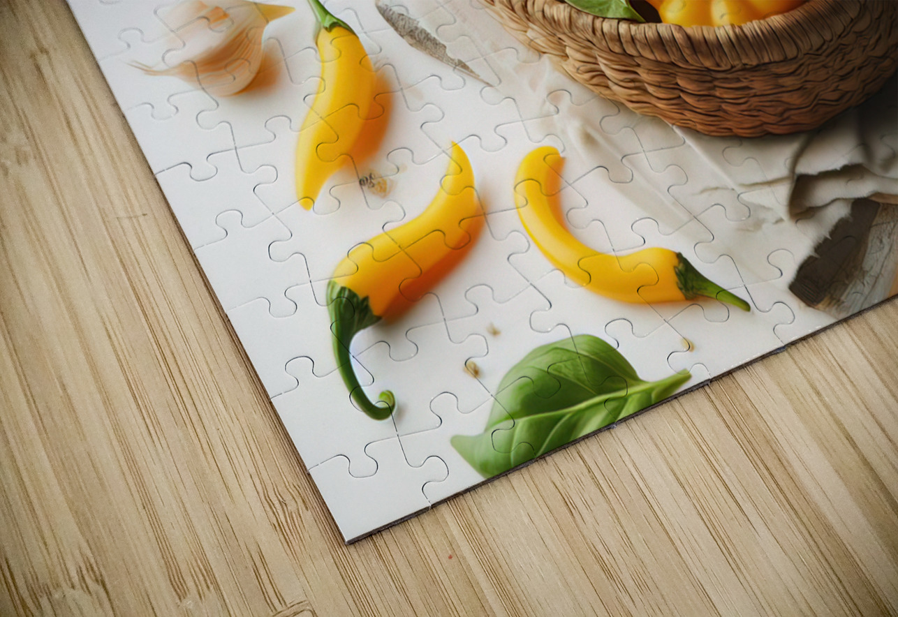 Red green yellow peppers food 15 artvi Puzzle