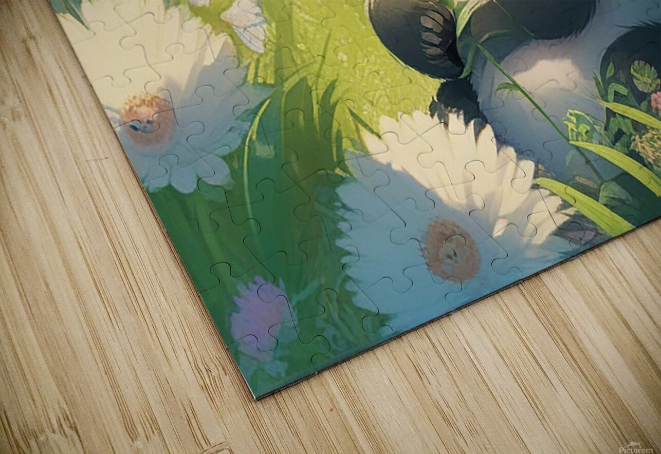 An animestyle digital illustration a baby panda 8 Bayu Perkasa Puzzle