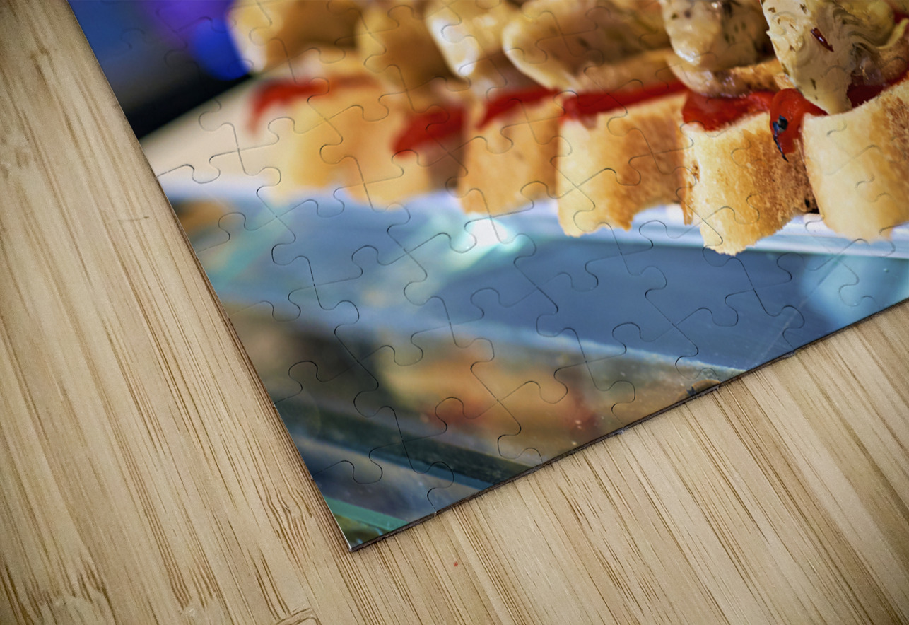 Barcelona. Catalonia. Spain. Tasty tapas in a bar appetizers snacks Marco Brivio Puzzle