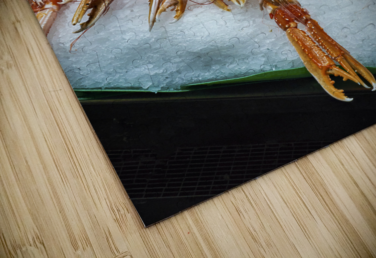 Barcelona. Catalonia. Spain. The Mercat de Sant Josep de la Boqueria. Tiger Prawns at fishmonger stall Marco Brivio Puzzle