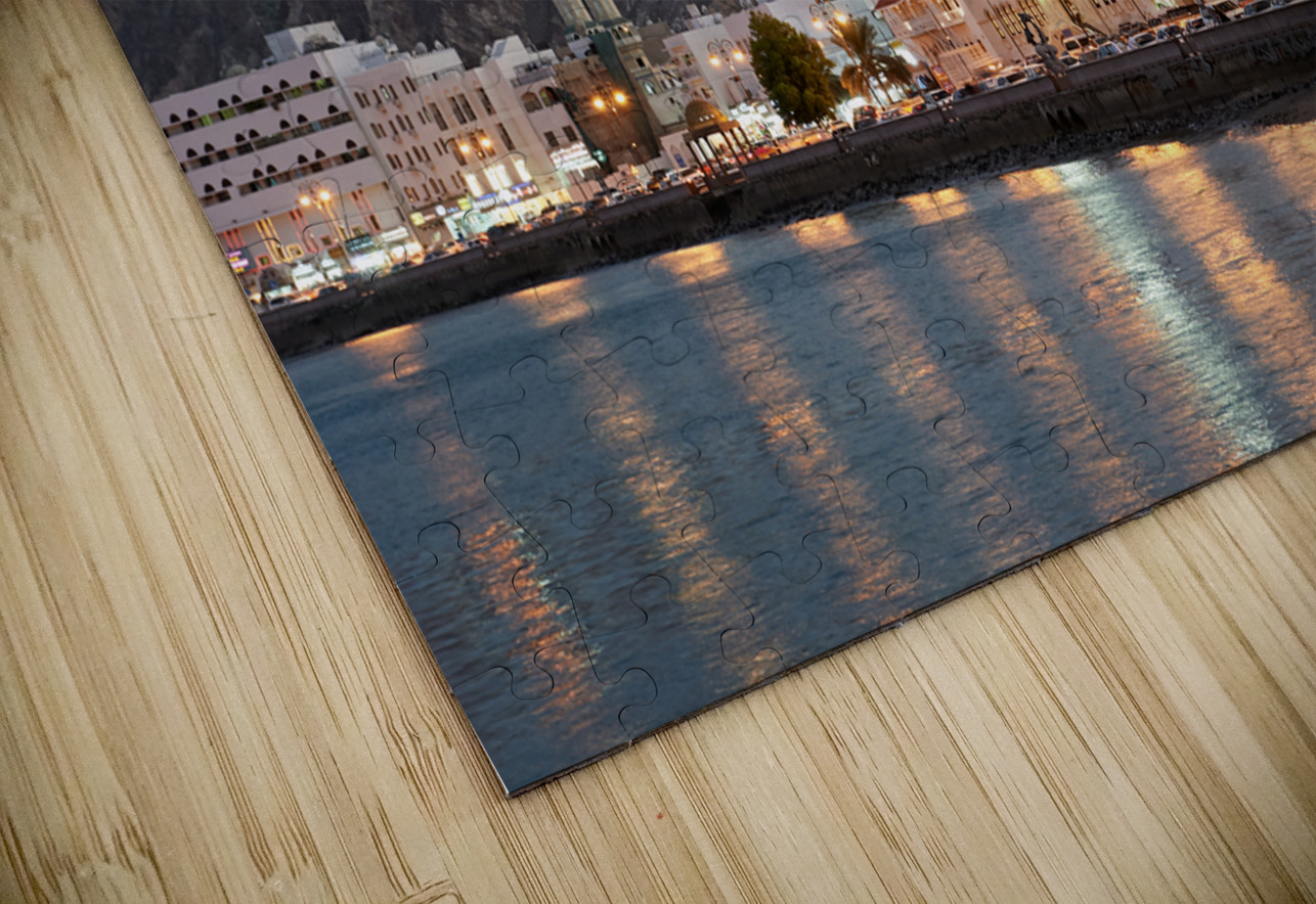 Oman. Muscat. Cityscape at sunset Marco Brivio Puzzle