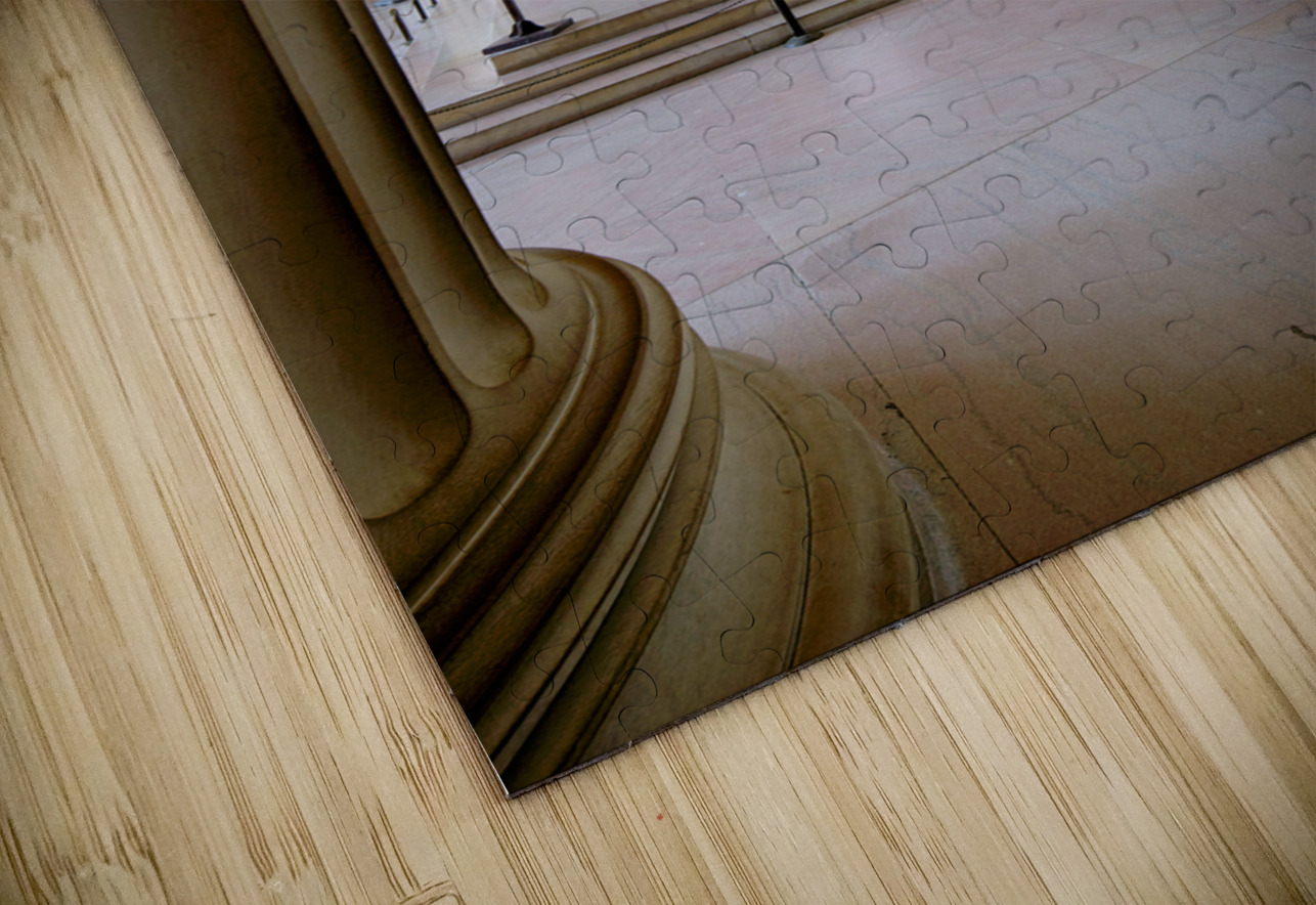 The marble statue of Abraham Lincoln inside the Lincoln Memorial. Washington D.C. Marco Brivio Puzzle