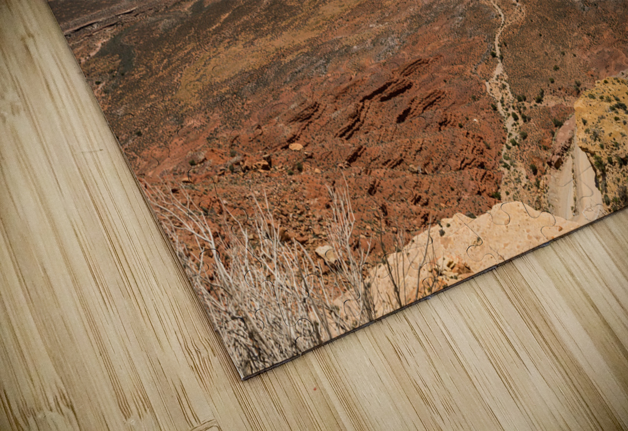 Moki Dugway Utah Top View Jennifer White Puzzle