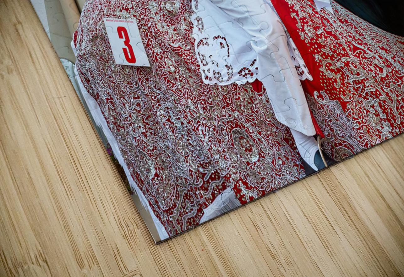 Apulia Puglia Italy. Ostuni. Festival of Saint Orontius. The cavalcata a procession of horses in the streets of the town Marco Brivio Puzzle