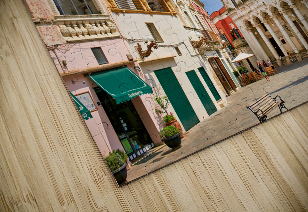 Salento. Apulia Puglia Italy. Nardò. Salandra square. 18th century column Marco Brivio Puzzle