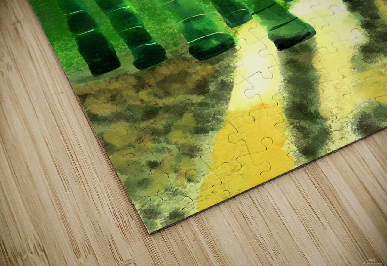 Bamboo tree in the forest with sunlight Shubham Sharma Puzzle